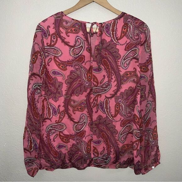 J.Crew Women Silk Blouse Ruffle-front chiffon top - Picture 4 of 7